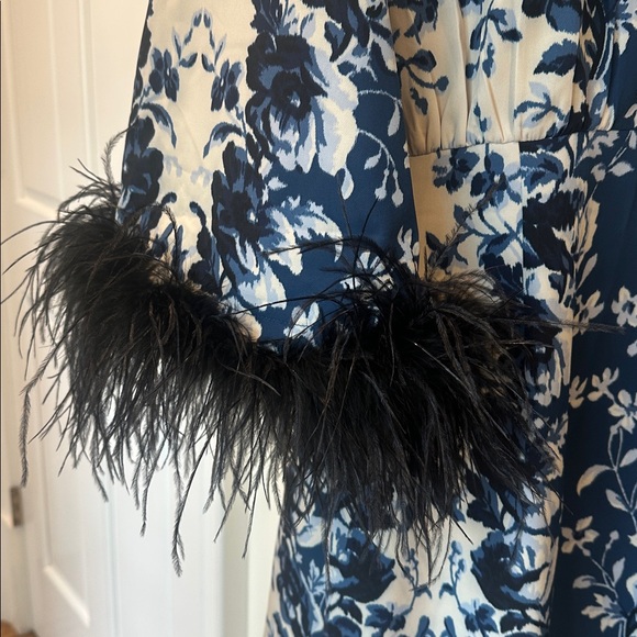 Tuckernuck Indigo Reflection Feather Jamison Dress Size L - Picture 4 of 8